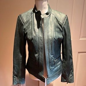 Bernardo leather moto jacket